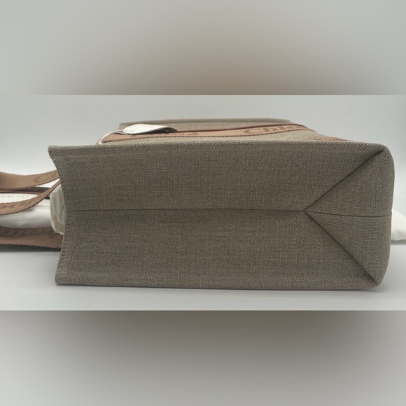NEW! CHLOE WOODY MEDIUM CANVAS TOTE BAG NWT AUTHENTIC - Picture 10 of 14